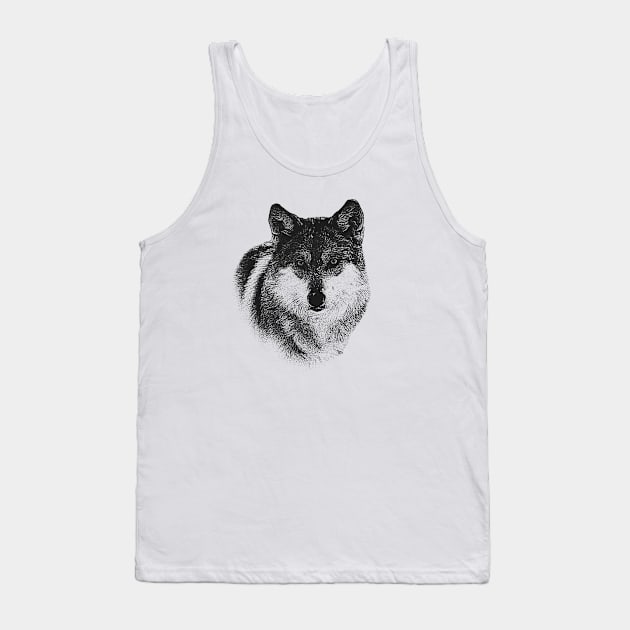 Wolf portrait Tank Top by Guardi